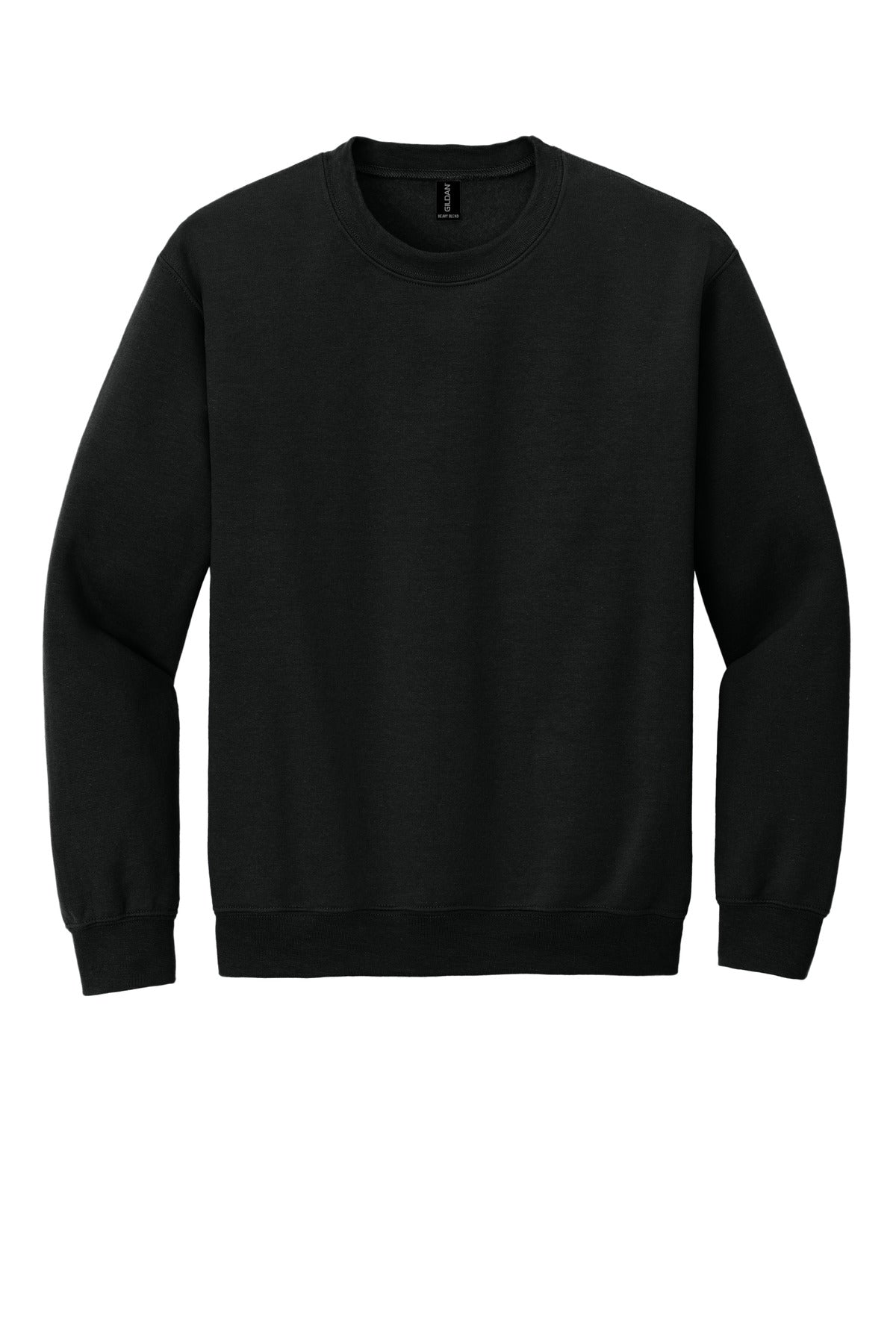 Gildan 18000 Crewneck Sweatshirt - Black, Flat