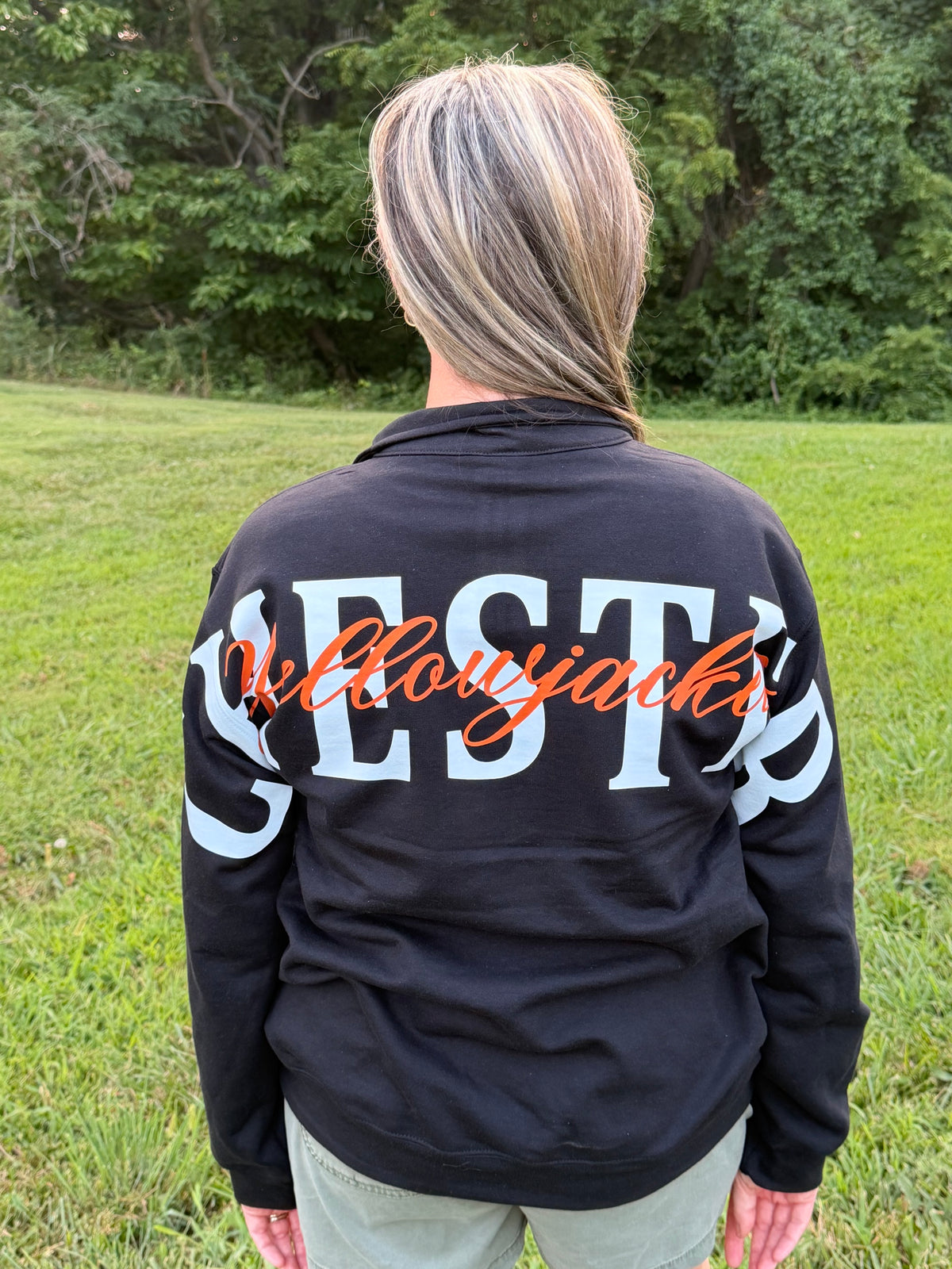 Chester Highschool - Big Back 1/4 Zip (Black)