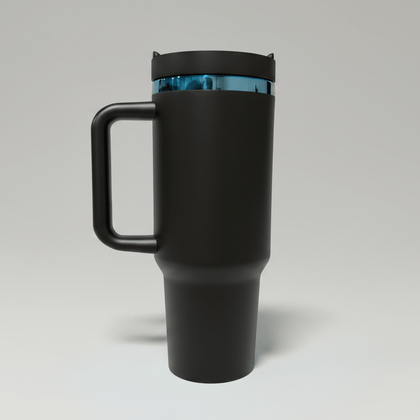 40oz Blue Plated Tumbler