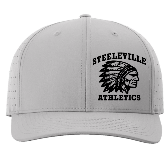 Steeleville Athletics - Black (Richardson - Laser Perf R-Flex Cap - 632)