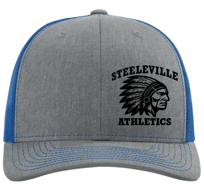 Steeleville Athletics - Black (Richardson 112 - Snapback Trucker Cap)