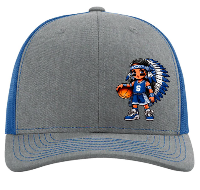 Steeleville Basketball Warrior - Girls  (Richardson 112 - Snapback Trucker Cap)